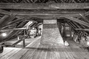 Truss and chimney in attic, 1758